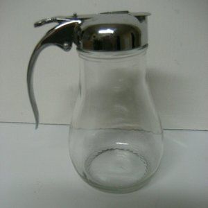 6 inch glass syrup server